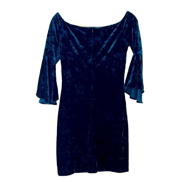 LAUREN Ralph Lauren Bell Sleeve Velvet Dress - Picture 2 of 8